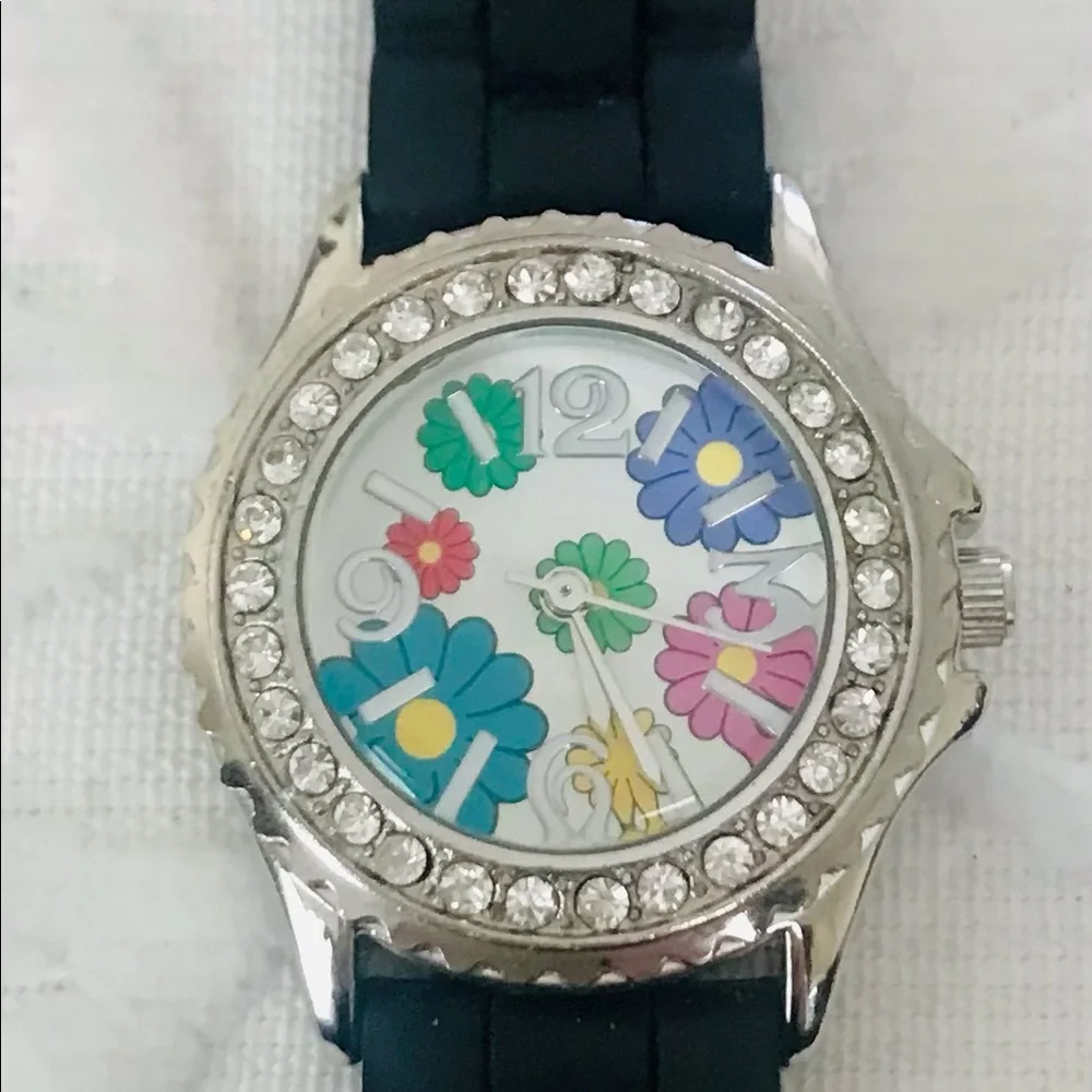 Geneva Crystal Jelly Band Watch